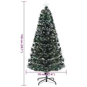 Umělý vánoční stromeček s 160 LED diodami Zelená 150 cm PVC - obrázek 12