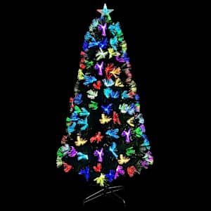 Umělý vánoční stromeček s 210 LED diodami Zelená 180 cm PVC - obrázek 5