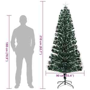 Umělý vánoční stromeček s 250 LED diodami Zelená 210 cm PVC - obrázek 13