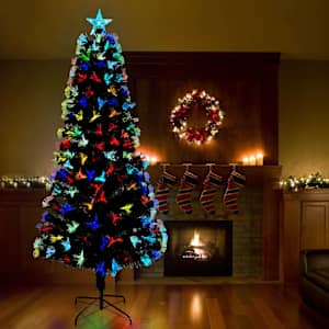 Umělý vánoční stromeček s 300 LED diodami Zelená 240 cm PVC - obrázek 1