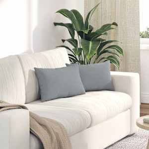 Pohovkové polštáře 2 pcs Světle šedá 50 x 30 cm textil - obrázek 1