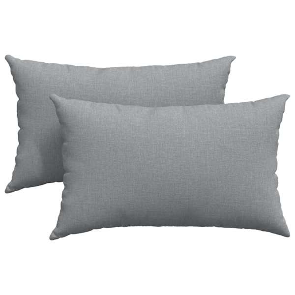 vidaXL Diivanipadjad 2 tk kangas Helehall 50 x 30 cm