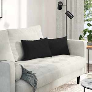 Blazine za kavč 2 pcs Črna 50 x 30 cm blago