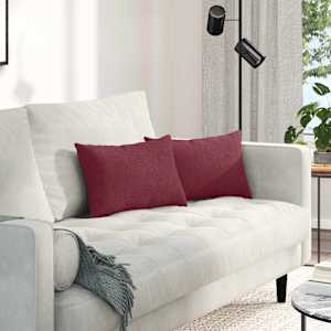 Pohovkové polštáře 2 pcs Víno Červené 50 x 30 cm textil - obrázek 1