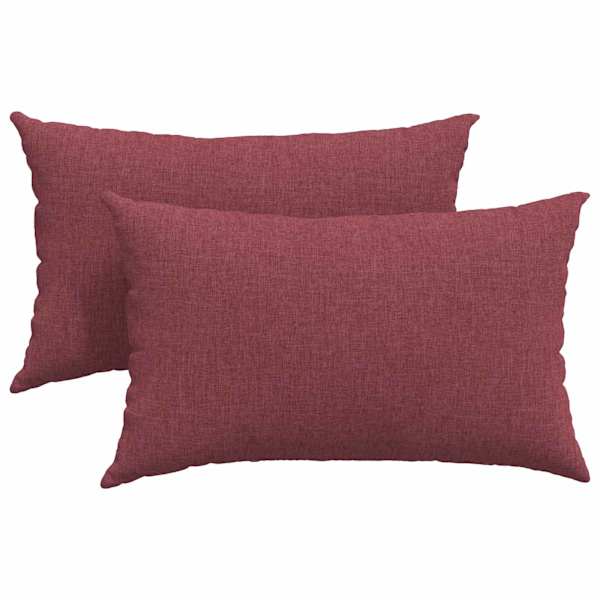 vidaXL Diivanipadjad 2 tk kangas Veinpunane 50 x 30 cm