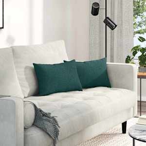 Pohovkové polštáře 2 pcs Tmavě zelená 50 x 30 cm textil - obrázek 1
