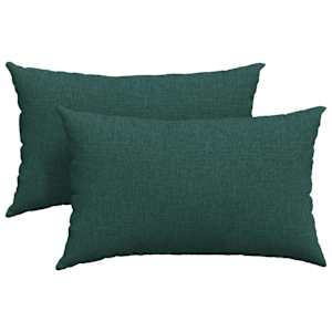 vidaXL Diivanipadjad 2 tk kangas Tume rohelise 50 x 30 cm