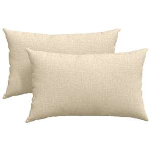 vidaXL Diivanipadjad 2 tk kangas cream 50 x 30 cm