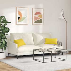 Pohovkové polštáře 2 pcs Světlá žlutá 50 x 30 cm textil - obrázek 4