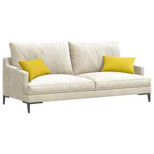 Pohovkové polštáře 2 pcs Světlá žlutá 50 x 30 cm textil - obrázek 3