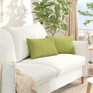 Pohovkové polštáře 2 pcs Světlá zelená 50 x 30 cm textil - obrázek 1
