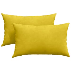 Pohovkové polštáře 2 pcs Žlutá 50 x 30 cm Žebrovaná látka - obrázek 2