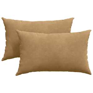 Pohovkové polštáře 2 pcs Hnědá 50 x 30 cm Žebrovaná látka - obrázek 2