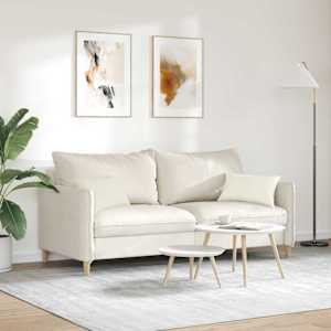 Pohovkové polštáře 2 pcs Krémová 50 x 30 cm Žebrovaná látka - obrázek 4