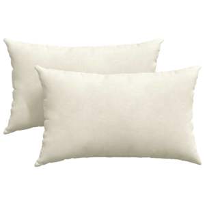 vidaXL Diivanipadjad 2 pcs cream 50 x 30 cm Korter kangas