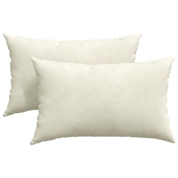vidaXL Diivanipadjad 2 pcs cream 50 x 30 cm Korter kangas