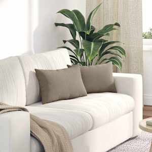 Pohovkové polštáře 2 pcs Taupe 50 x 30 cm textil - obrázek 1