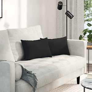 Blazine za kavč 2 pcs Črna 50 x 30 cm blago