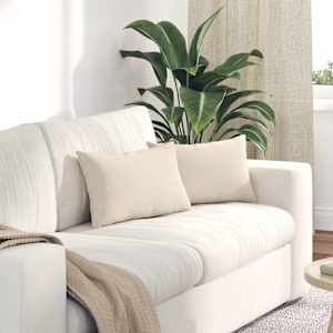 Pohovkové polštáře 2 pcs Béžová 50 x 30 cm textil - obrázek 1