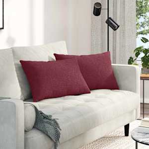 Pohovkové polštáře 2 pcs Víno Červené 60 x 40 cm textil - obrázek 1