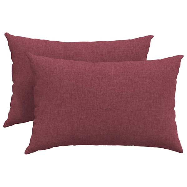 vidaXL Diivanipadjad 2 tk kangas Veinpunane 60 x 40 cm