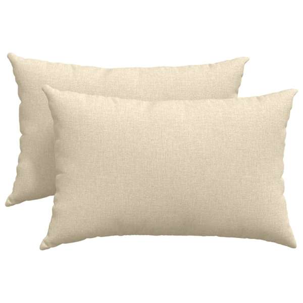 vidaXL Diivanipadjad 2 tk kangas cream 60 x 40 cm