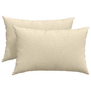 Pohovkové polštáře 2 pcs Krémová 60 x 40 cm textil - obrázek 2