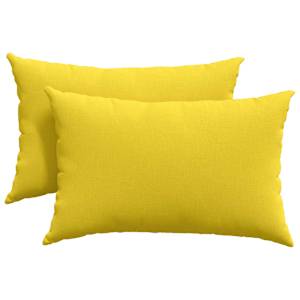 Pohovkové polštáře 2 pcs Světlá žlutá 60 x 40 cm textil - obrázek 2