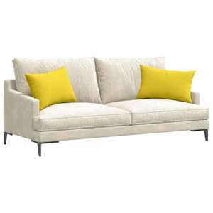Pohovkové polštáře 2 pcs Světlá žlutá 60 x 40 cm textil - obrázek 3