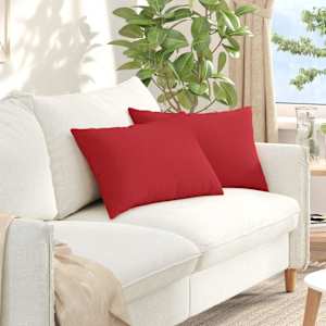 Pohovkové polštáře 2 pcs Červená 60 x 40 cm textil - obrázek 1