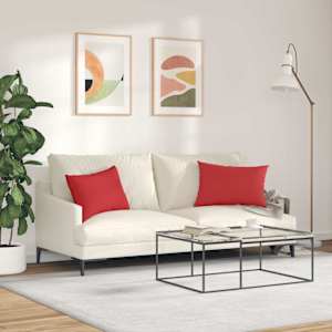 Pohovkové polštáře 2 pcs Červená 60 x 40 cm textil - obrázek 4