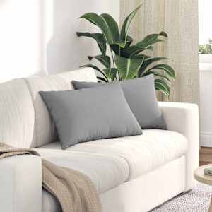 Pohovkové polštáře 2 pcs Oblačno šedá 60 x 40 cm textil - obrázek 1