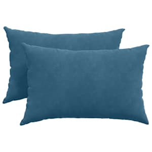 Pohovkové polštáře 2 pcs Modrá 60 x 40 cm Žebrovaná látka - obrázek 2