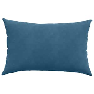 Pohovkové polštáře 2 pcs Modrá 60 x 40 cm Žebrovaná látka - obrázek 6