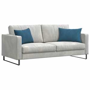 Pohovkové polštáře 2 pcs Modrá 60 x 40 cm Žebrovaná látka - obrázek 3