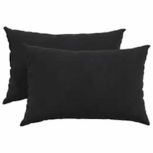 vidaXL Diivanipadjad 2 pcs Must 60 x 40 cm Korter kangas