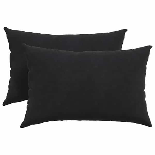 vidaXL Diivanipadjad 2 pcs Must 60 x 40 cm Korter kangas