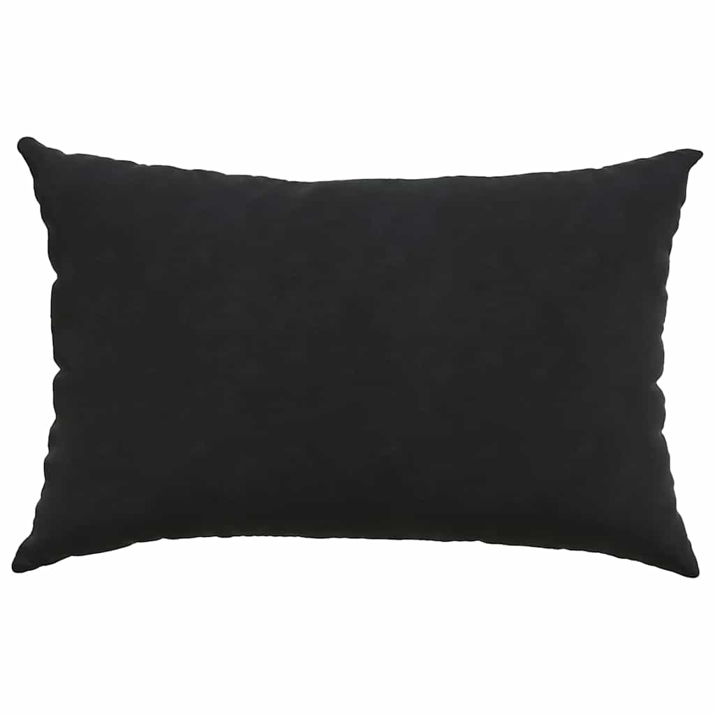 Μαξιλάρι Καναπέ 2 pcs Μαύρο 60 x 40 cm Υφασμάτινο Κορντουρά - Image 6