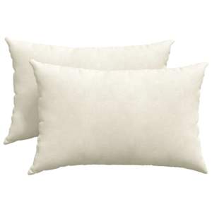 Pohovkové polštáře 2 pcs Krémová 60 x 40 cm Žebrovaná látka - obrázek 2
