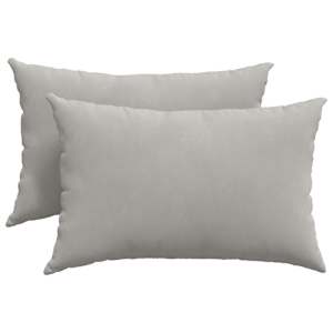 Pohovkové polštáře 2 pcs Světle šedá 60 x 40 cm textil - obrázek 2