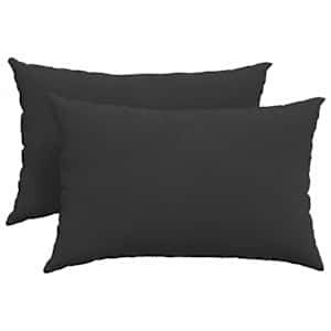 Pohovkové polštáře 2 pcs Černá 60 x 40 cm textil - obrázek 2