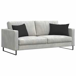 Pohovkové polštáře 2 pcs Černá 60 x 40 cm textil - obrázek 3