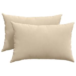 Pohovkové polštáře 2 pcs Krémová 60 x 40 cm textil - obrázek 2