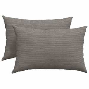 Pohovkové polštáře 2 pcs Světle šedá 60 x 40 cm Žebrovaná látka - obrázek 2