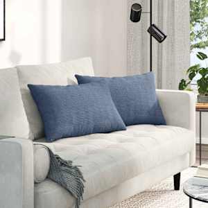 Blazine za kavč 2 pcs Modra 60 x 40 cm Žametna tkanina