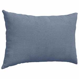 Pohovkové polštáře 2 pcs Modrá 60 x 40 cm Žebrovaná látka - obrázek 5