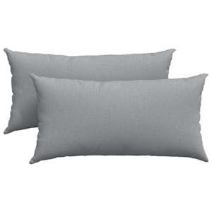Pohovkové polštáře 2 pcs Světle šedá 80 x 40 cm textil - obrázek 2