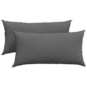 Pohovkové polštáře 2 pcs Tmavě šedá 80 x 40 cm textil - obrázek 2