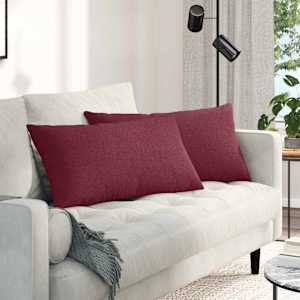 Pohovkové polštáře 2 pcs Víno Červené 80 x 40 cm textil - obrázek 1