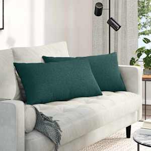Pohovkové polštáře 2 pcs Tmavě zelená 80 x 40 cm textil - obrázek 1